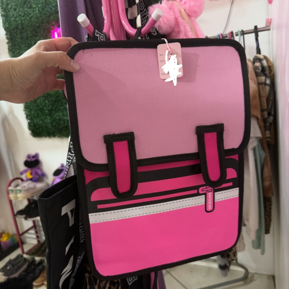 Pink Cartoon-Style Women's Bag